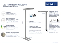 Een Werkplek tafelklem MAUL Javal LED dimbaar hg 120cm zilver koop je bij VHK Kantoorartikelen