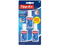 Een Correctievloeistof Tipp-ex Rapid 20ml blister à 3 stuks koop je bij VHK Kantoorartikelen