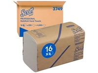 Een Handdoek Scott m-vouw 1laags 20.3x24cm wit 16x250stuks 3749 koop je bij VHK Kantoorartikelen