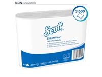 Een Toiletpapier Scott Essential 2-laags 600vel wit 8517 koop je bij VHK Kantoorartikelen