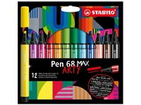 Een Viltstift STABILO Pen 68 /12 Max Arty assorti etui à 12 stuks koop je bij VHK Kantoorartikelen