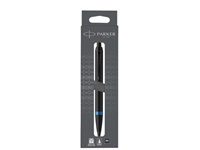 Een Balpen Parker IM black blue vibrant ring medium blister à 1 stuk koop je bij VHK Kantoorartikelen