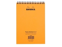 Een Spiraalblok Rhodia A5 lijn 160 pagina's 80gr oranje koop je bij VHK Kantoorartikelen