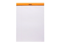 Een Schrijfblok Rhodia A4 lijn 80 vel 80gr oranje koop je bij VHK Kantoorartikelen