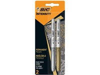 Een Viltstift Bic Intensity rond permanent fine metallic zilver en goud blister à 2 stuks koop je bij VHK Kantoorartikelen