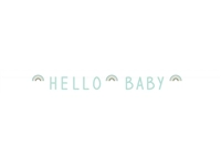 Een Letterslinger Haza Hello Baby mintgroen 2.50m koop je bij VHK Kantoorartikelen