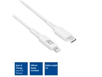 Een Kabel ACT USB-C naar Lightning laad -en data 1 meter koop je bij VHK Kantoorartikelen