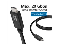 Een Kabel ACT USB-C USB 4 20Gbps Thunderbolt3 1 meter koop je bij VHK Kantoorartikelen