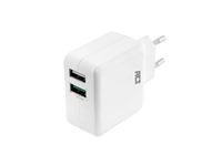 Een Oplader ACT USB 2 poorts Quickcharge 30W wit koop je bij VHK Kantoorartikelen