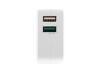 Een Oplader ACT USB 2 poorts Quickcharge 30W wit koop je bij VHK Kantoorartikelen