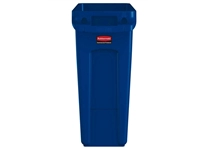 Een Afvalbak Rubbermaid Slim Jim Vented met luchtsleuven 60liter blauw koop je bij VHK Kantoorartikelen