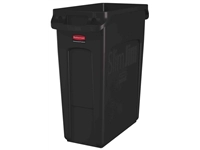 Een Afvalbak Rubbermaid Slim Jim Vented met luchtsleuven 60liter bruin koop je bij VHK Kantoorartikelen