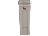 Een Afvalbak Rubbermaid Slim Jim Vented met luchtsleuven 87liter beige koop je bij VHK Kantoorartikelen