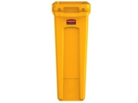 Een Afvalbak Rubbermaid Slim Jim Vented met luchtsleuven 87liter geel koop je bij VHK Kantoorartikelen