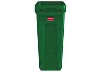 Een Afvalbak Rubbermaid Slim Jim Vented met luchtsleuven 60L groen koop je bij VHK Kantoorartikelen