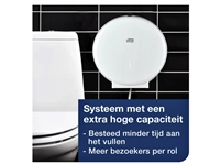 Een Toiletpapierdispenser Tork Jumbo T1 metaal wit 246040 koop je bij VHK Kantoorartikelen