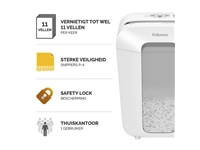 Een Papiervernietiger Fellowes Powershred LX70 snippers 4x40mm wit koop je bij VHK Kantoorartikelen