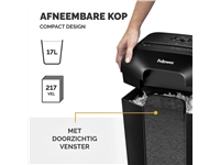 Een Papiervernietiger Fellowes Powershred LX50 snippers 4x37mm zwart koop je bij VHK Kantoorartikelen