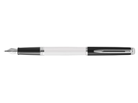 Een Vulpen Waterman Hémisphère Colour Blocking black en white CT medium koop je bij Hoekmankantoorartikelen.nl