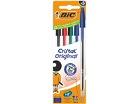 Een Balpen Bic Cristal medium assorti blister à 5 stuks koop je bij Hoekmankantoorartikelen.nl