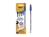 Een Balpen Bic Cristal medium assorti blister à 5 stuks koop je bij Hoekmankantoorartikelen.nl