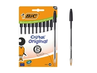 Een Balpen Bic Cristal medium zwart blister à 10 stuks koop je bij Hoekmankantoorartikelen.nl