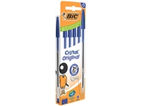 Een Balpen Bic Cristal medium blauw blister à 5 stuks koop je bij Hoekmankantoorartikelen.nl