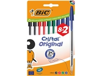 Een Balpen Bic Cristal medium assorti blister à 8+2 gratis koop je bij Hoekmankantoorartikelen.nl