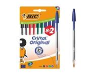 Een Balpen Bic Cristal medium assorti blister à 8+2 gratis koop je bij Hoekmankantoorartikelen.nl