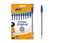 Een Balpen Bic Cristal medium blauw blister à 10 stuks koop je bij Hoekmankantoorartikelen.nl