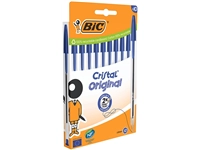 Een Balpen Bic Cristal medium blauw blister à 10 stuks koop je bij Hoekmankantoorartikelen.nl