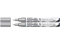 Een Viltstift Schneider Paint-it 060 - 061 2.0mm en 0.8mm metallic chrome set à 2 stuks koop je bij VHK Kantoorartikelen