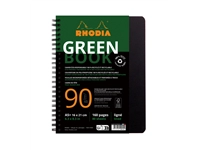 Een Notitieboek Rhodia Greenbook A5 lijn 6-gaats 180 pagina's 90gr zwart koop je bij VHK Kantoorartikelen