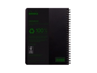 Een Notitieboek Rhodia Greenbook A5 lijn 6-gaats 180 pagina's 90gr zwart koop je bij VHK Kantoorartikelen