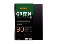 Een Notitieboek Rhodia Greenbook A4+ lijn 4-gaats 180 pagina's 90gr zwart koop je bij VHK Kantoorartikelen