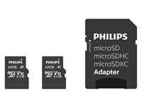 Een Geheugenkaart Philips micro SDXC Class 10 UHS-I U1 64GB 2 stuks koop je bij Hoekmankantoorartikelen.nl