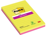 Een Memoblok 3M Post-it 5845 Super Sticky 127x203mm lijn assorti kleur 90 vel koop je bij Hoekmankantoorartikelen.nl