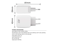 Een Oplader ACT 35w 1-poort usb c wit koop je bij VHK Kantoorartikelen