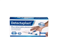 Een Elastische blauwe textielpleister Detectaplast 180x20mm 100 stuks koop je bij Hoekmankantoorartikelen.nl