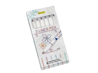 Een Fineliner Online 2-lijnen assorti doos à 6 stuks koop je bij Hoekmankantoorartikelen.nl