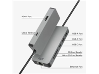 Een Dockingstation ACT USB-C 7-in-1 koop je bij Hoekmankantoorartikelen.nl