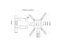 Een TV wandsteun ACT Full motion 23 tot 55 inch VESA koop je bij Hoekmankantoorartikelen.nl