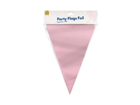 Party Flag Foil Baby Pink