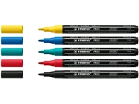 Een Acrylmarker STABILO Free Acrylic T100 Royal assorti 5 stuks koop je bij Clippz! Office Supplies