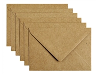 Een Envelop Papicolor C6 114x162mm kraft bruin pak à 6 stuks koop je bij Hoekmankantoorartikelen.nl