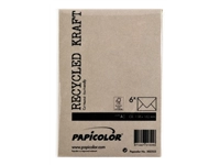 Een Envelop Papicolor C6 114x162mm kraft bruin pak à 6 stuks koop je bij Hoekmankantoorartikelen.nl