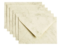 Een Envelop Papicolor C6 114x162mm marble ivoor pak à 6 stuks koop je bij Hoekmankantoorartikelen.nl