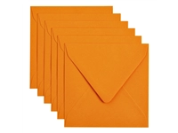 Een Envelop Papicolor 140x140mm oranje pak à 6 stuks koop je bij Hoekmankantoorartikelen.nl