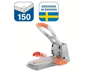 Een Perforator Rapid Supreme HDC150/2 heavy duty 2-gaats 150 vel zilver/oranje koop je bij VHK Kantoorartikelen