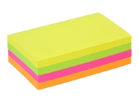 Een Memoblok Quantore 76x127mm neon assorti 4 kleuren 400 vel koop je bij Hoekmankantoorartikelen.nl